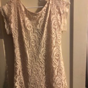 Off White Mini Lace Dress